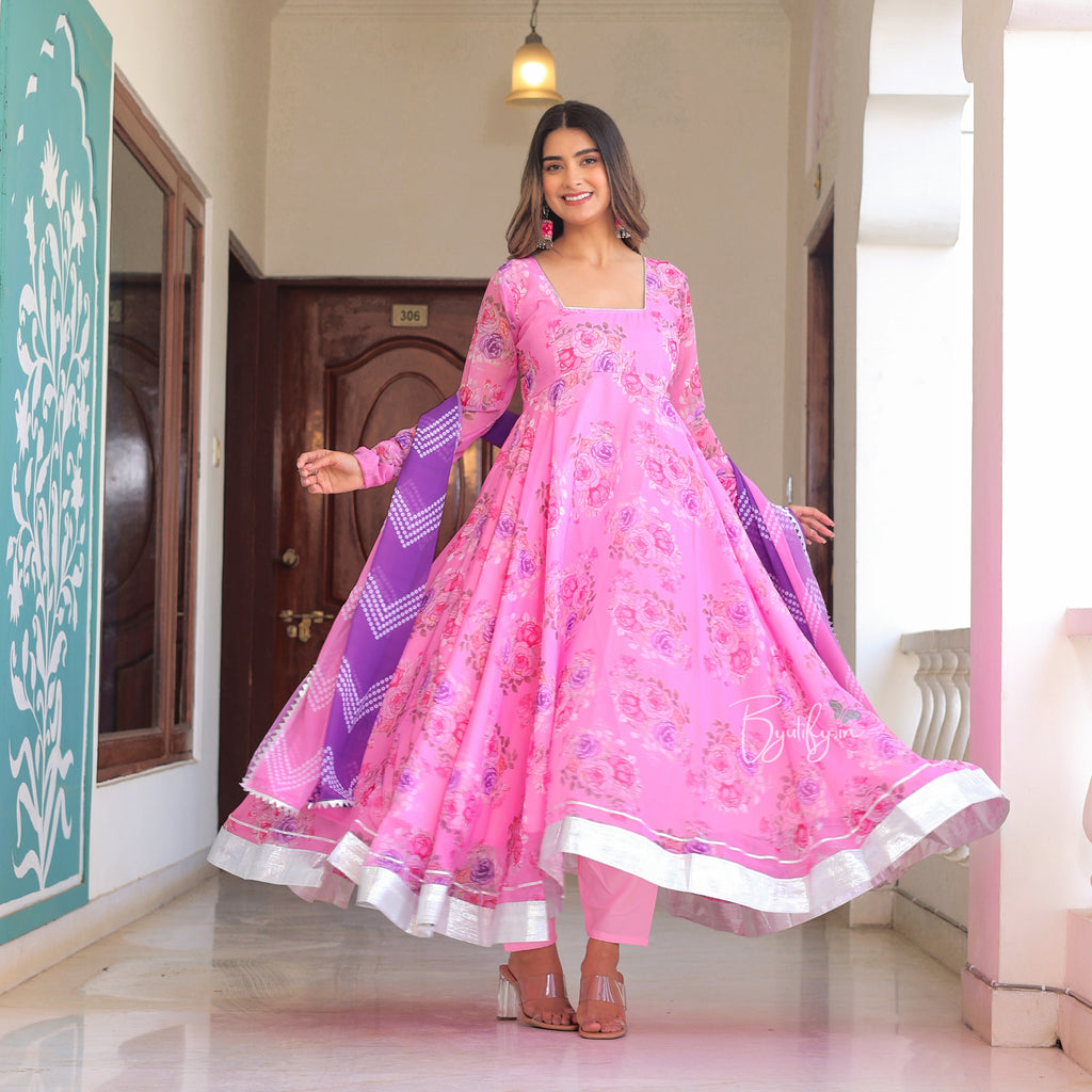 Pink Anarkali Salwar Kameez - Buy Pink Anarkali Salwar Kameez Online at  Best Prices