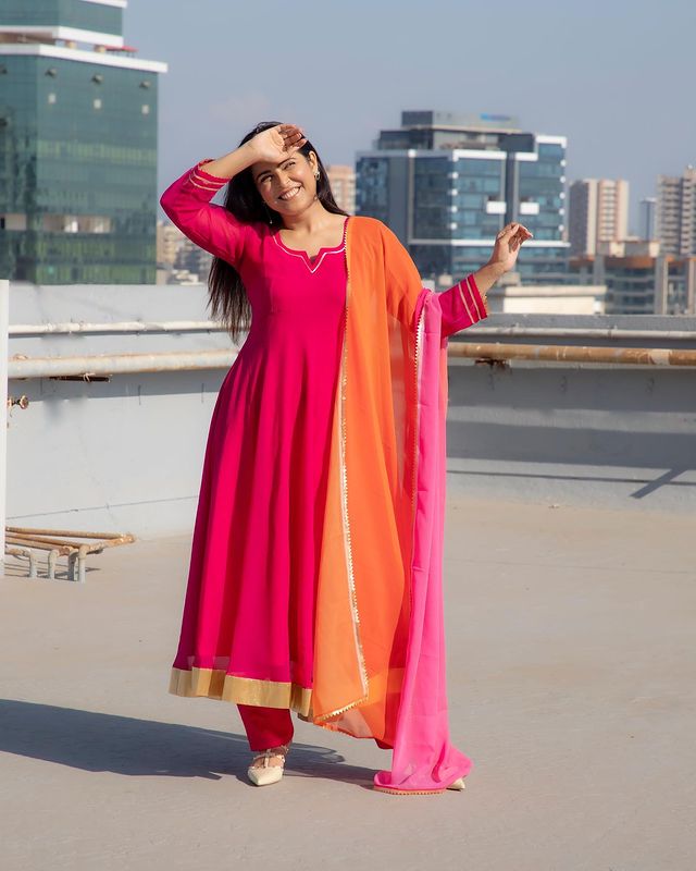 pink matching colour dress Dark Pink Color Dress Light Pink And Dark Pink Combination Dresses On Sale
